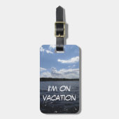 Ik ben op Vacation Travel Holiday Getaway Flight Bagagelabel (Voorkant verticaal)