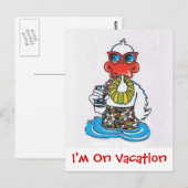 Ik ben op vakantie briefkaart (Voorkant / Achterkant)