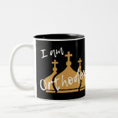 Ik ben orthodox tweekleurige koffiemok (Links)