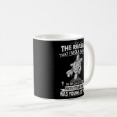 Ik ben oud en wijs omdat God mij beschermt Koffiemok (Voorkant rechts)