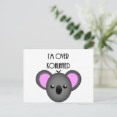 Ik ben over Koalafied - Funny Koala Animal Pun Briefkaart (Staand voorkant)