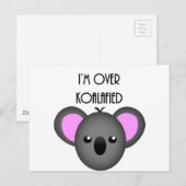 Ik ben over Koalafied - Funny Koala Animal Pun Briefkaart (Voorkant / Achterkant)