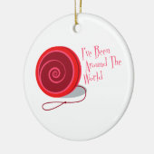 Ik ben overal ter wereld geweest keramisch ornament (Links)