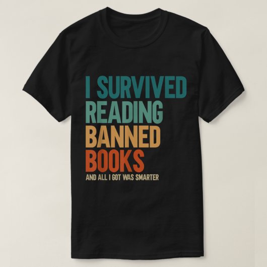 Ik ben overgelopen met het lezen van verboden boek t-shirt (Design voorkant)