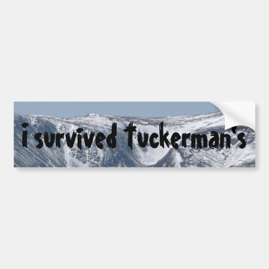 Ik ben overlevende Tuckerman's Bumpersticker (Voorkant)