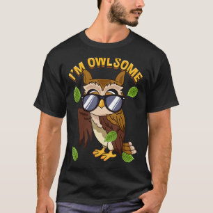 Ik ben Owlsome Schattigee Uil Lover Pun Funny Mann T-shirt