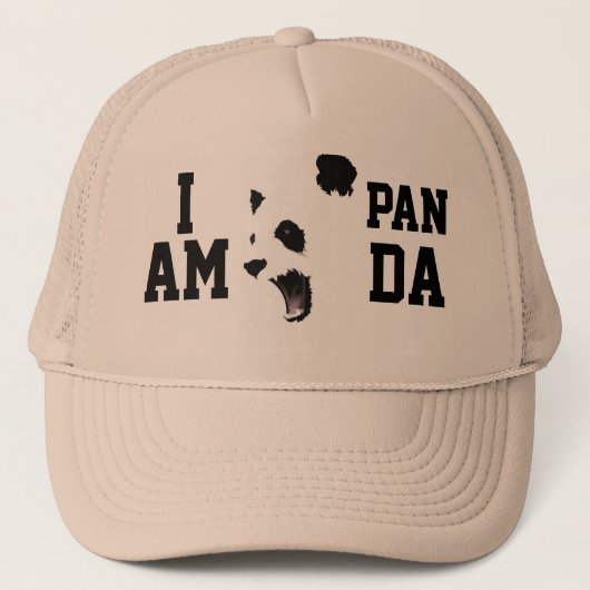 IK BEN PANDA Trucker Hat Pet (Voorkant)