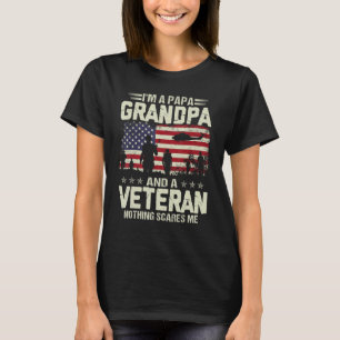 Ik ben papa opa en veteraan vaderdag papa G T-shirt