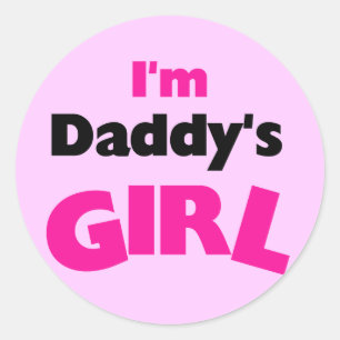 Ik ben papa's Girl Tshirts en Gifts Ronde Sticker