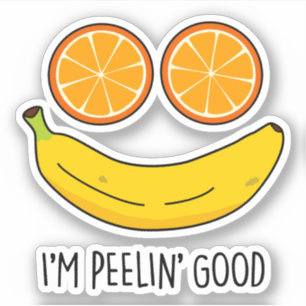 Ik ben Peelin Good Funny Fruit Pun Sticker