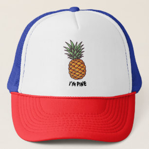 Ik ben Pine Funny Ananas Shirt Funny Mannen Trucker Pet