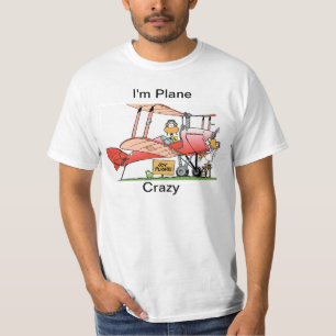 Ik ben Plane Crazy Cartoon Shirt