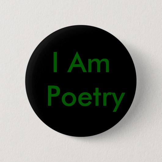 Ik ben Poetry Ronde Button 5,7 Cm (Voorkant)