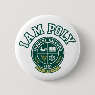 Ik ben POLY klassieke knop Ronde Button 5,7 Cm