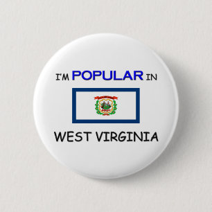 Ik ben populair in WEST VIRGINIA Ronde Button 5,7 Cm