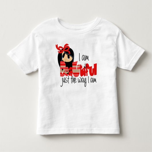 Ik ben prachtig — Toddler Fine Jersey T-Shirt (Voorkant)