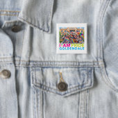 IK BEN Pride Community Vierkante Button 5,1 Cm (In situ)