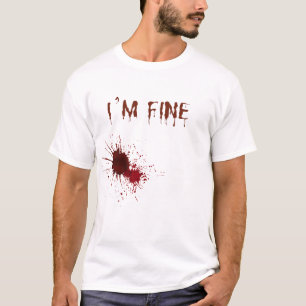 Ik ben prima film Halloween Zombie Shark Bite Grap T-shirt