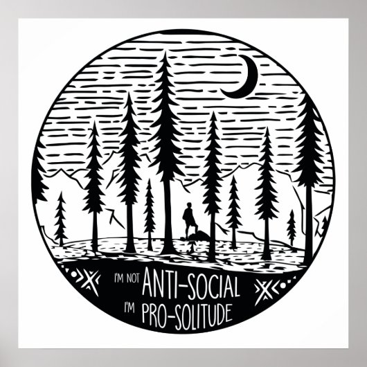 Ik ben pro-eenzaamheid poster (Voorkant)