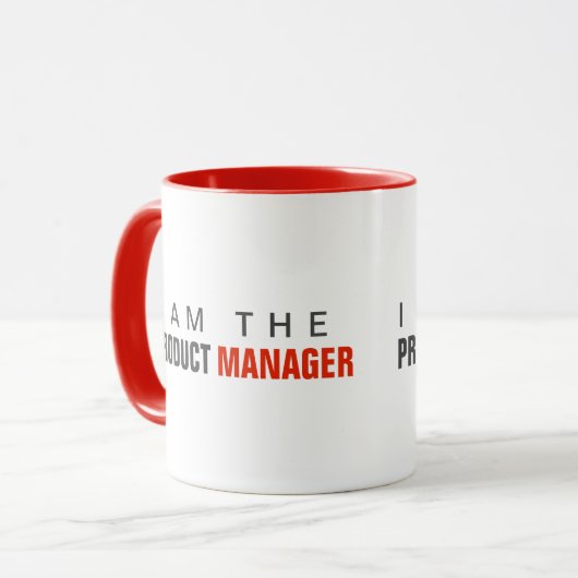 Ik ben productmanager voor flexibele mok (Voorkant links)