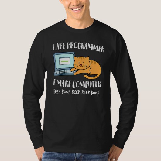 Ik ben programmeer die ik maak van Computer Beep C T-shirt (Voorkant)