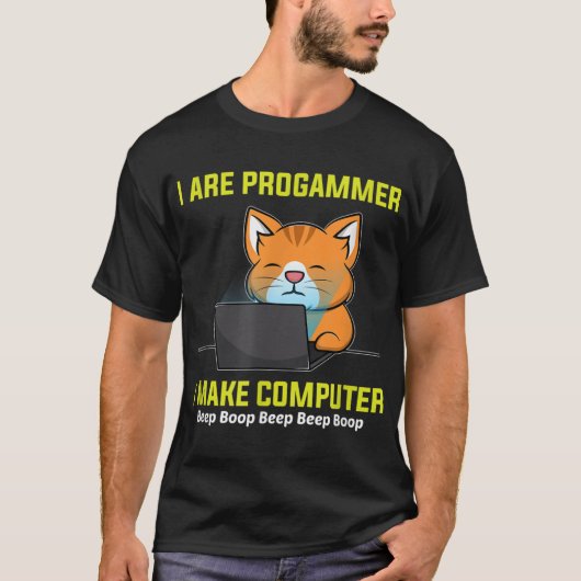 Ik ben programmeer die ik maak van computerpiepkra t-shirt (Voorkant)