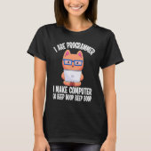 Ik ben Programmer Cat Engineer Coder Software Deve T-shirt (Voorkant)
