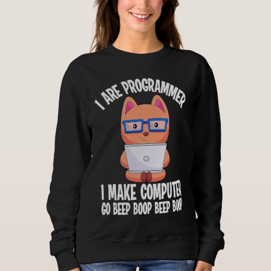 Ik ben Programmer Cat Engineer Coder Software Deve Trui (Voorkant)