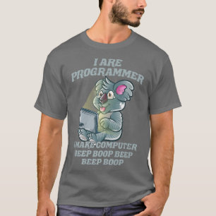 Ik ben Programmer Introvert IT Nerd Koala Beer Gee T-shirt