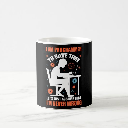 Ik ben Programmer om tijd te besparen Koffiemok (Center)