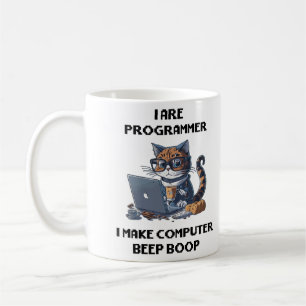 Ik ben programmeur Cat Beep Boop cat Programmer Koffiemok