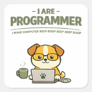 Ik Ben Programmeur Grappige Klassieke Sticker