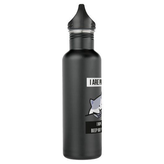 Ik ben programmeur (kattenprogrammeur) waterfles  (Links)