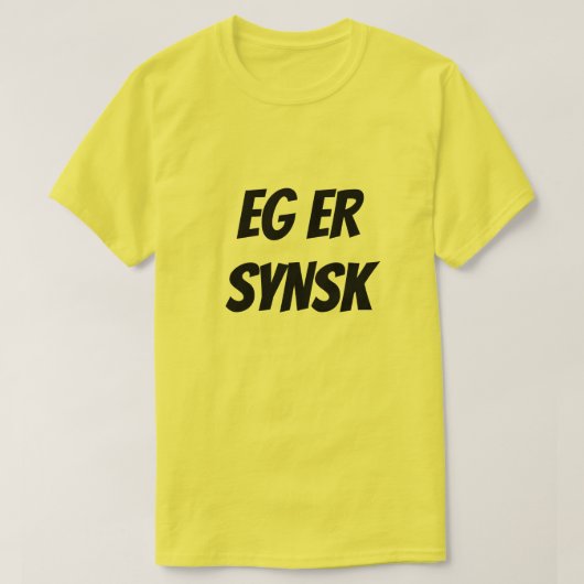 Ik ben psychisch, in Noors geel T-shirt (Design voorkant)