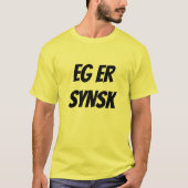 Ik ben psychisch, in Noors geel T-shirt (Voorkant)