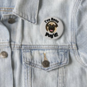 Ik ben Pug'd - Funny Pug Button (In situ)
