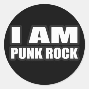 Ik ben PUNK ROCK jongens punk muziek Ronde Sticker
