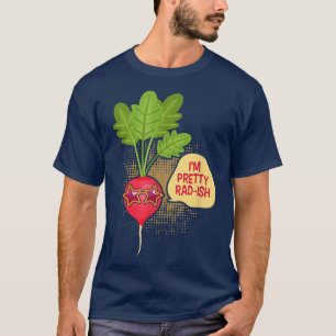 Ik ben  Rad-Ish Funny Vegetarian Vegan Radish 8 T-shirt