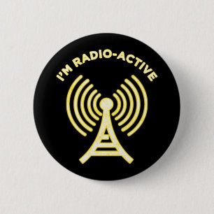 Ik ben radio-actief ronde button 5,7 cm