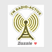 Ik ben radio-actief sticker (Vel)