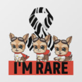 Ik ben Rare JJ Window Sticker Black Lettering (Vel)