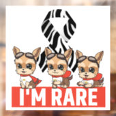 Ik ben Rare JJ Window Sticker w / wit BG (Vel 2)