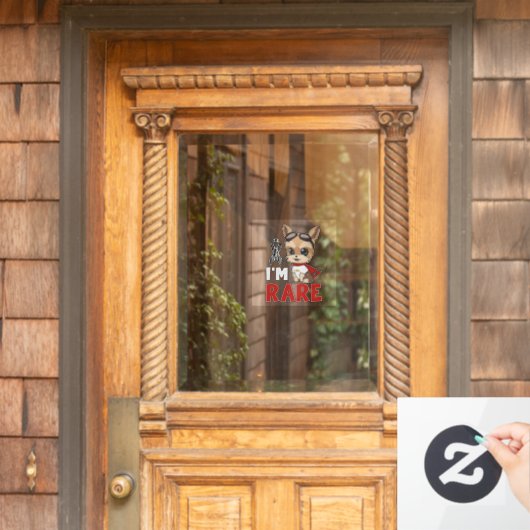 Ik ben Rare JJ Window Sticker White Lettering (Huis Deur)