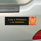 Ik ben Reborn Phoenix Bumpersticker (Op auto)