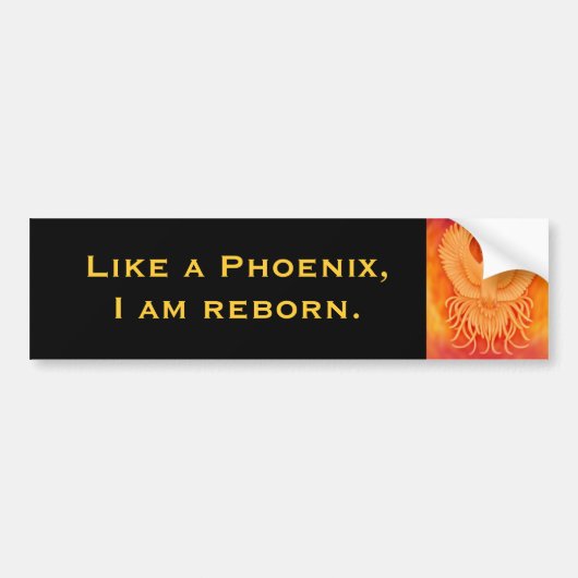 Ik ben Reborn Phoenix Bumpersticker (Voorkant)