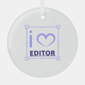 Ik ben redacteur glas ornament (Voorkant)