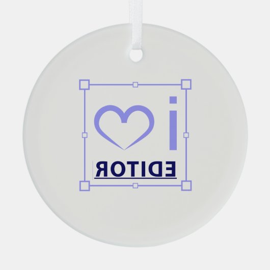 Ik ben redacteur glas ornament (Achterkant)