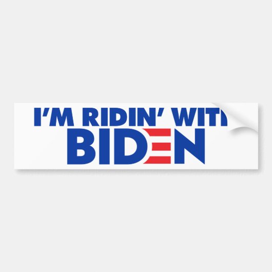 Ik ben Ridin met Biden 2024 Bumpersticker (Voorkant)