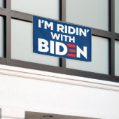 Ik ben Ridin met Biden 2024 Spandoek (Buitenkant Gebouw)