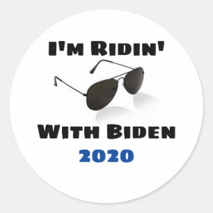 Ik ben Ridin' met Biden in 2020 Ronde Sticker